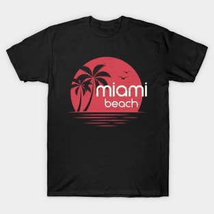 Miami sunset design, typography T-Shirt